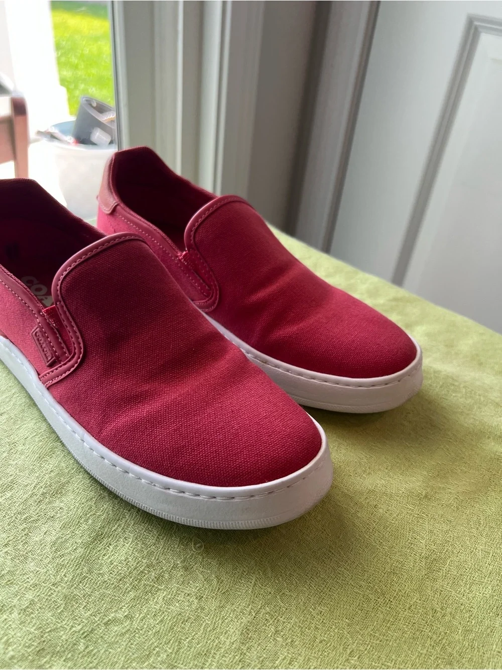 Coach Walker Slip-On Canvas Sneakers. Size 8